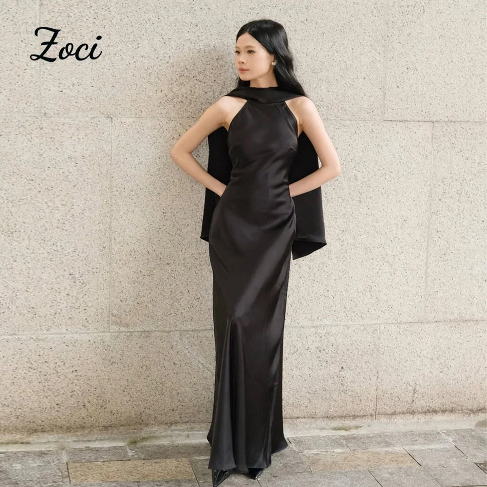 Zoci Customized Black Formal Prom Dresses Halter Silk Satin Pleated Women's Korea Wedding Photos Shoot Dress Birthday Gowns 2026
Zoci Customized Black Formal Prom Dresses Halter Silk Satin Pleated Women's Korea Wedding Photos Shoot Dress Birthday Gowns 2026