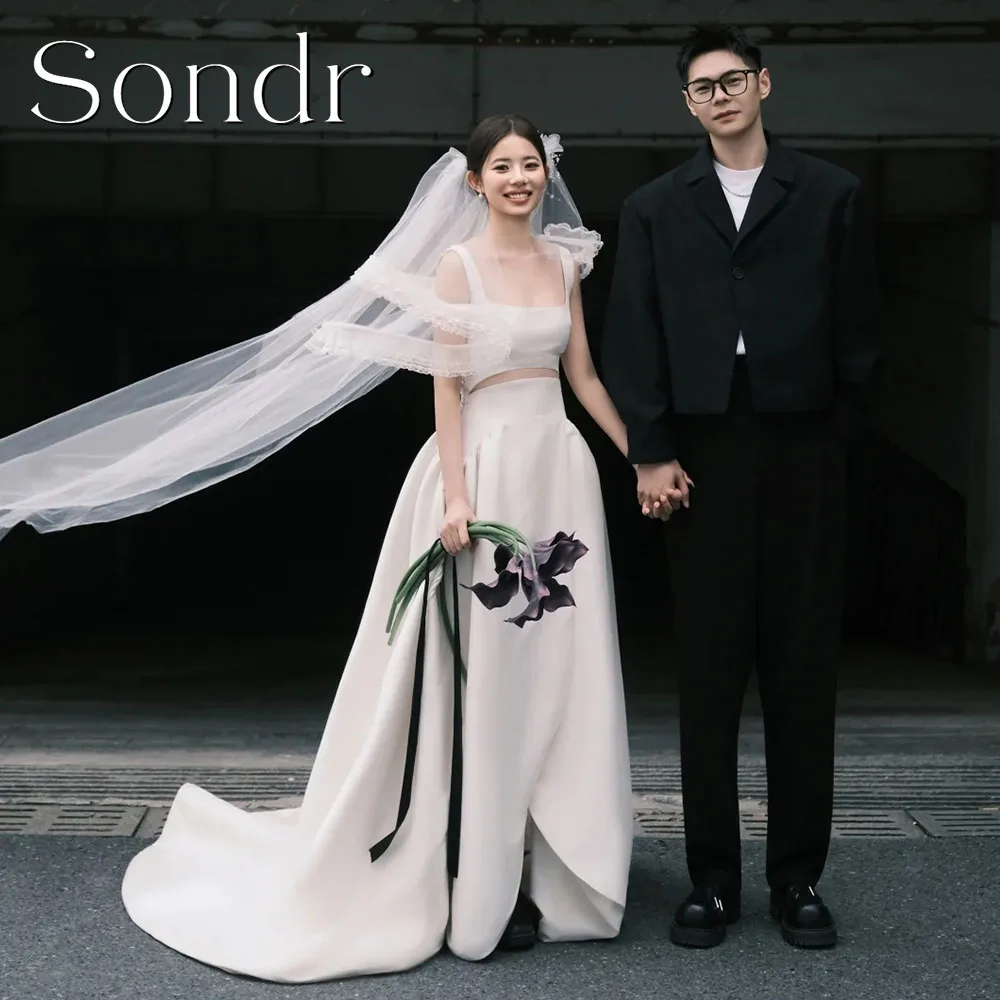 Sondr Customized Square Collar Korean Wedding Dresses Photo Shoot Satin Sleeveless Bridal Party Gowns Outdoor Snap Dresses
Sondr Customized Square Collar Korean Wedding Dresses Photo Shoot Satin Sleeveless Bridal Party Gowns Outdoor Snap Dresses