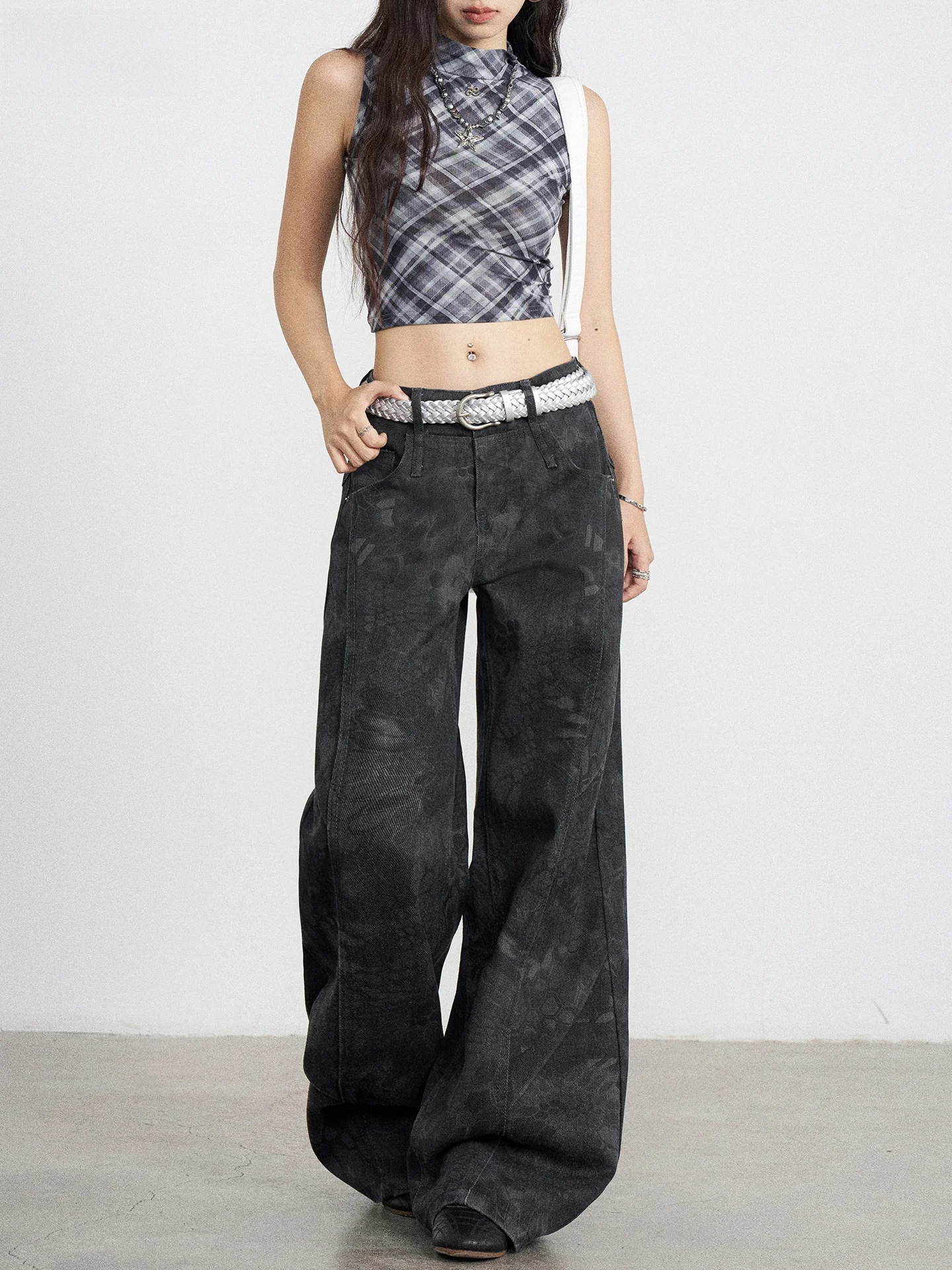 Casual Black Grey Denim Pants Women's 2026 New American Hot Girl Slim Folded Print Straight Leg Wide Leg Jeans Loose Fit
Casual Black Grey Denim Pants Women's 2026 New American Hot Girl Slim Folded Print Straight Leg Wide Leg Jeans Loose Fit