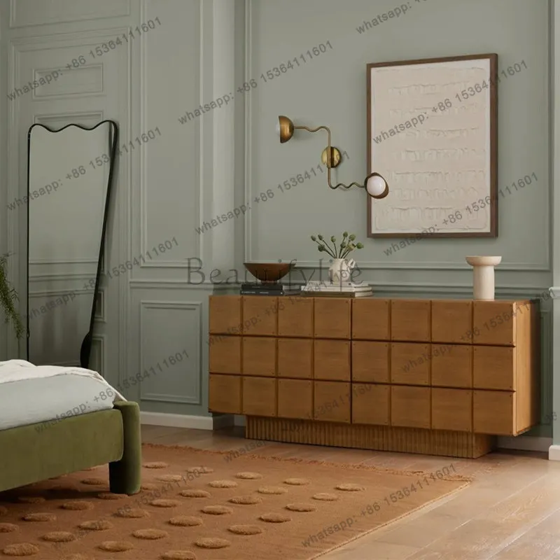 French light luxury solid wood storage chest modern simple living room retro dining side cabinet
French light luxury solid wood storage chest modern simple living room retro dining side cabinet