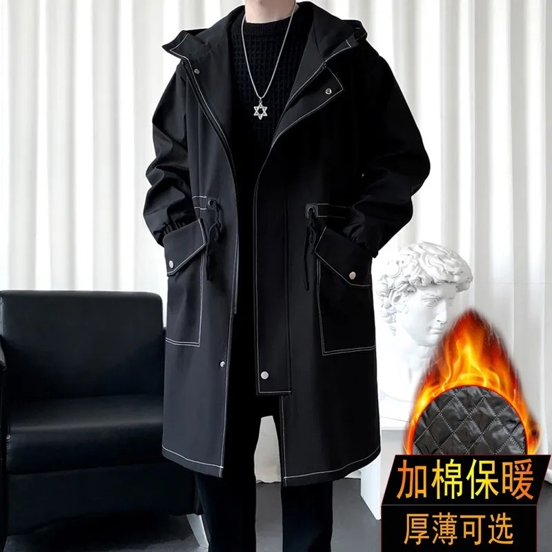 2025 autumn and winter new men's high-quality stand up collar hooded trench coat jacket trendy men's fashion trench coat
2025 autumn and winter new men's high-quality stand up collar hooded trench coat jacket trendy men's fashion trench coat