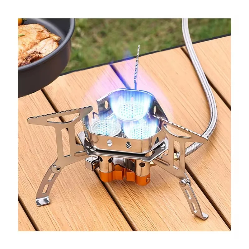 Outdoor Three-burner Camping Portable Folding Cassette Stove Mini Gas Camping Windproof High-power Stove
Outdoor Three-burner Camping Portable Folding Cassette Stove Mini Gas Camping Windproof High-power Stove