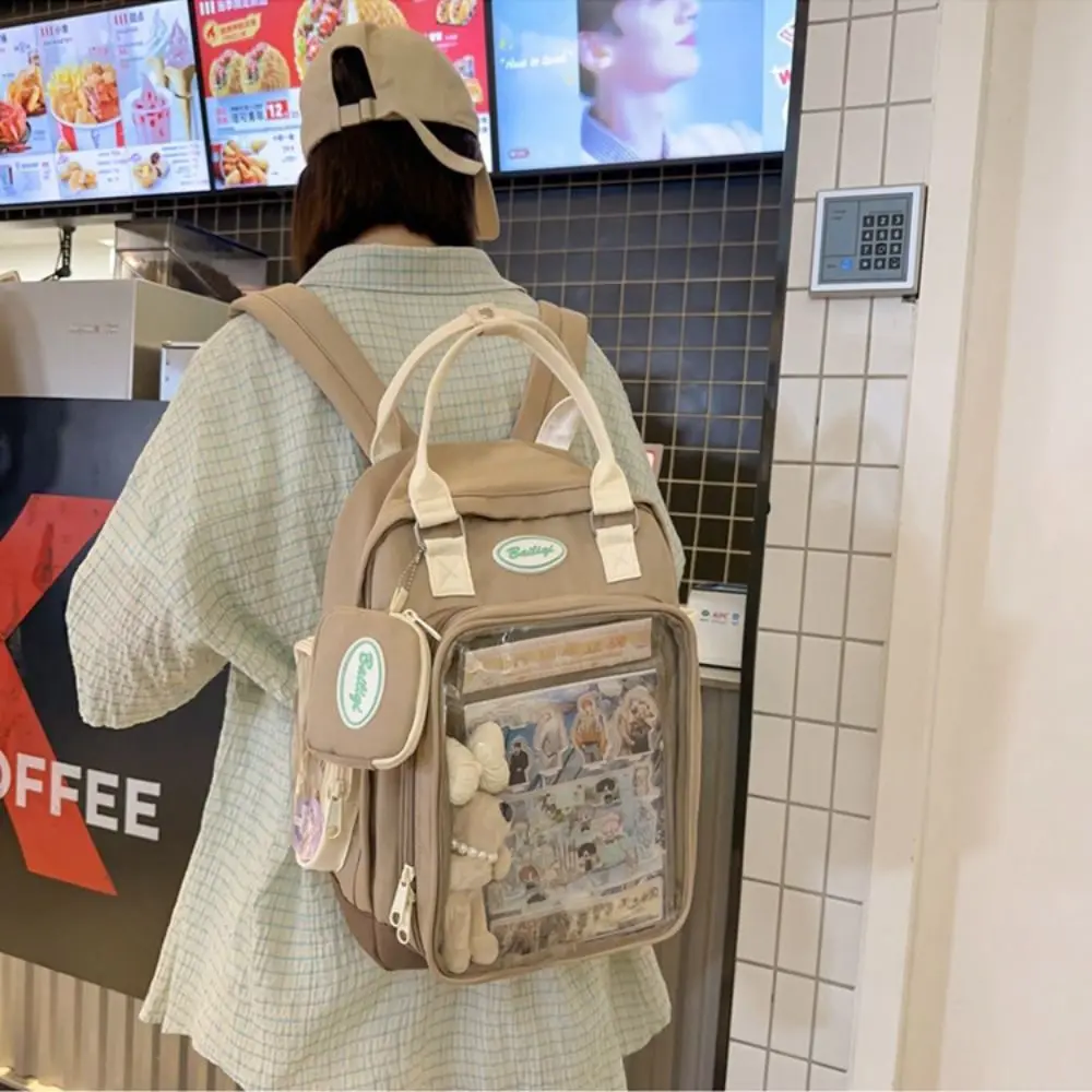 Funny Zipper Bag Simple Itabag Cotton Doll Bag with Coin Purse Transparent Pocket Storage Bag Wallet Fashion Backpacks Children
Funny Zipper Bag Simple Itabag Cotton Doll Bag with Coin Purse Transparent Pocket Storage Bag Wallet Fashion Backpacks Children