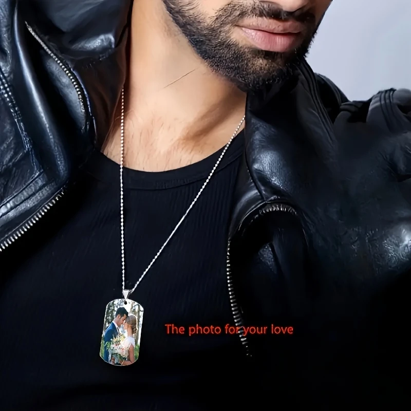 Custom Personalized Photo Dog Tag Necklace - Double-Sided Stainless Steel Pendant, Unisex Gift for Birthdays, Anniversaries
Custom Personalized Photo Dog Tag Necklace - Double-Sided Stainless Steel Pendant, Unisex Gift for Birthdays, Anniversaries