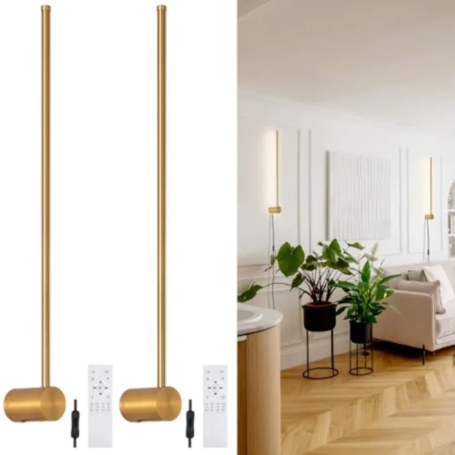 dimmable Modern Plug Wall Sconce Set of 2, 23.6" Brushed Wall Lights, door Wall lamp Background Lightg with Memory Function, Ap
dimmable Modern Plug Wall Sconce Set of 2, 23.6" Brushed Wall Lights, door Wall lamp Background Lightg with Memory Function, Ap