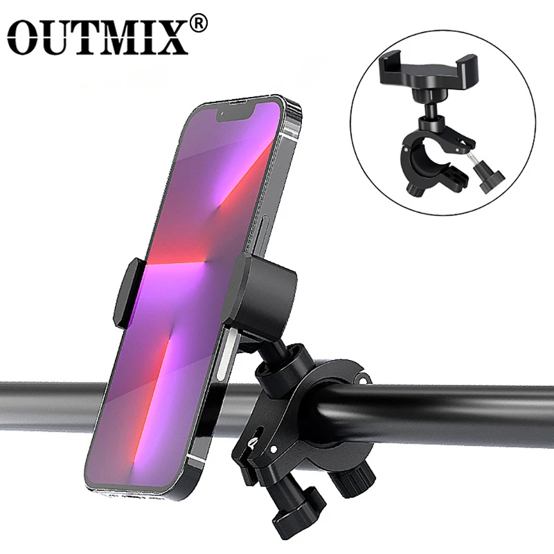 OUTMIX Universal Round Pipe Clamp Phone Holder 360 Rotating Fixed Clip Handlebar Mount Round Tube Clamp Phone Stand Bicycle
OUTMIX Universal Round Pipe Clamp Phone Holder 360 Rotating Fixed Clip Handlebar Mount Round Tube Clamp Phone Stand Bicycle