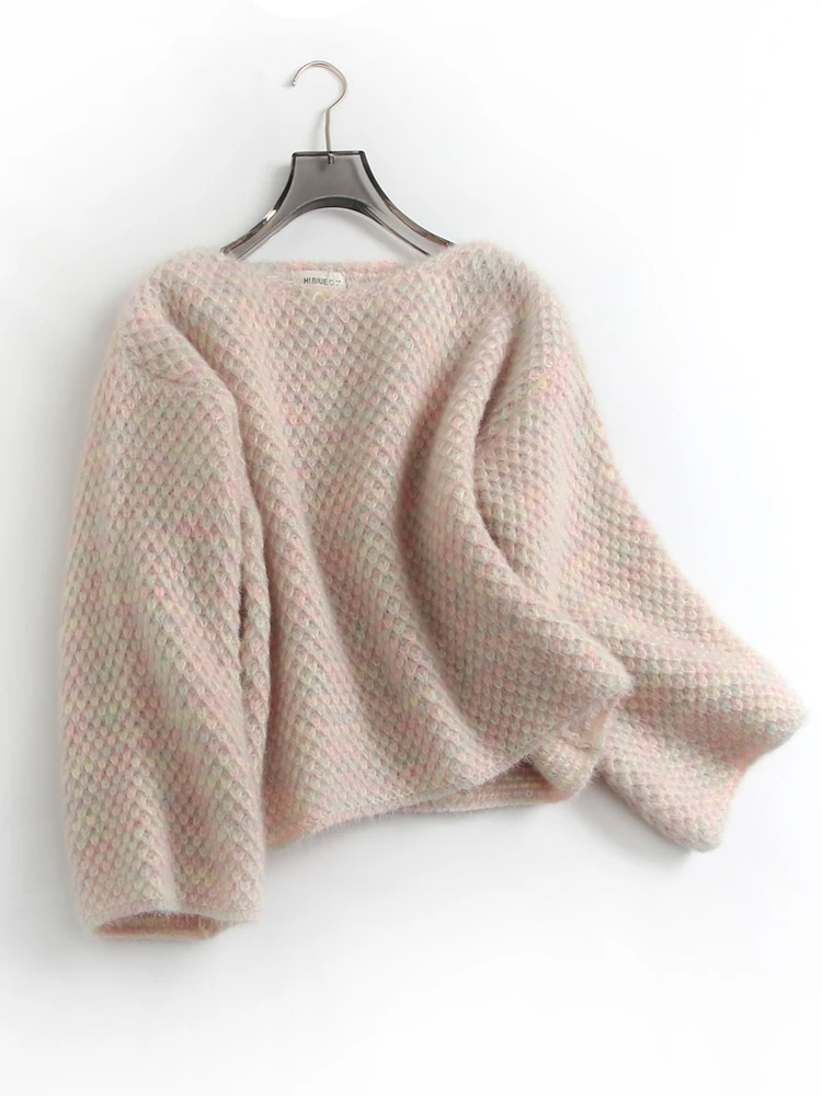 Women's autumn/Winter colorful slash neck long sleeve sweater casual loose comfortable soft waxy sweater inside top
Women's autumn/Winter colorful slash neck long sleeve sweater casual loose comfortable soft waxy sweater inside top