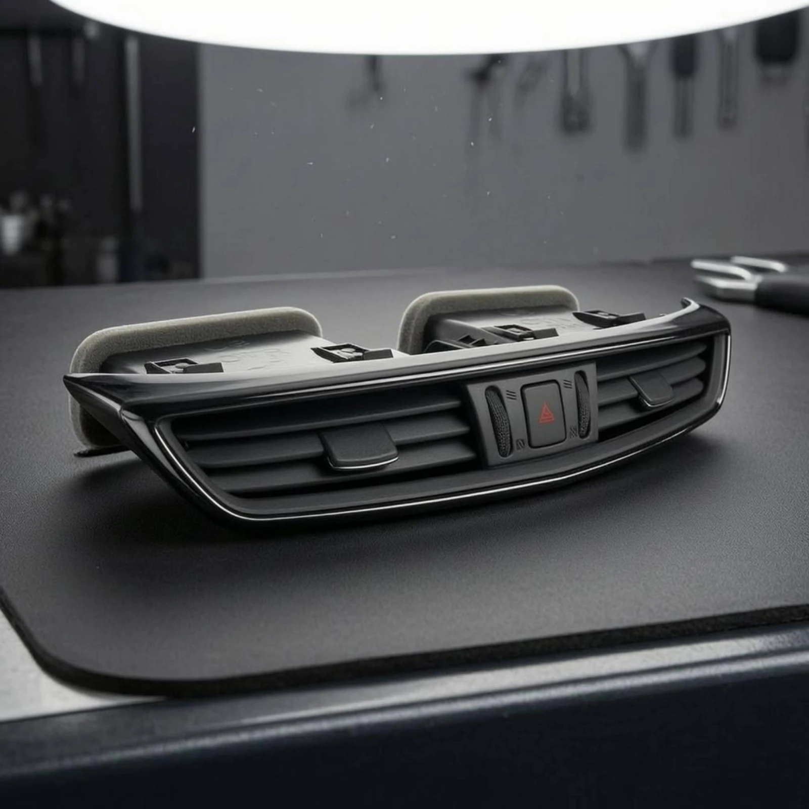 Vehicle Crossover Vent Assembly Curved Front Frame Hazard Button Vent Panel Rear Mounting Structure
Vehicle Crossover Vent Assembly Curved Front Frame Hazard Button Vent Panel Rear Mounting Structure