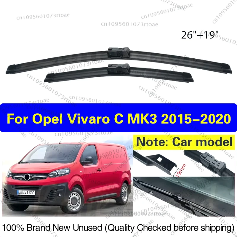Car Windshield Wiper Blades Fit For Opel Vivaro C MK3 2015-2020 Wiper Blades Soft Rubber Auto Front Windscreen Rain Brush 26"19"
Car Windshield Wiper Blades Fit For Opel Vivaro C MK3 2015-2020 Wiper Blades Soft Rubber Auto Front Windscreen Rain Brush 26"19"