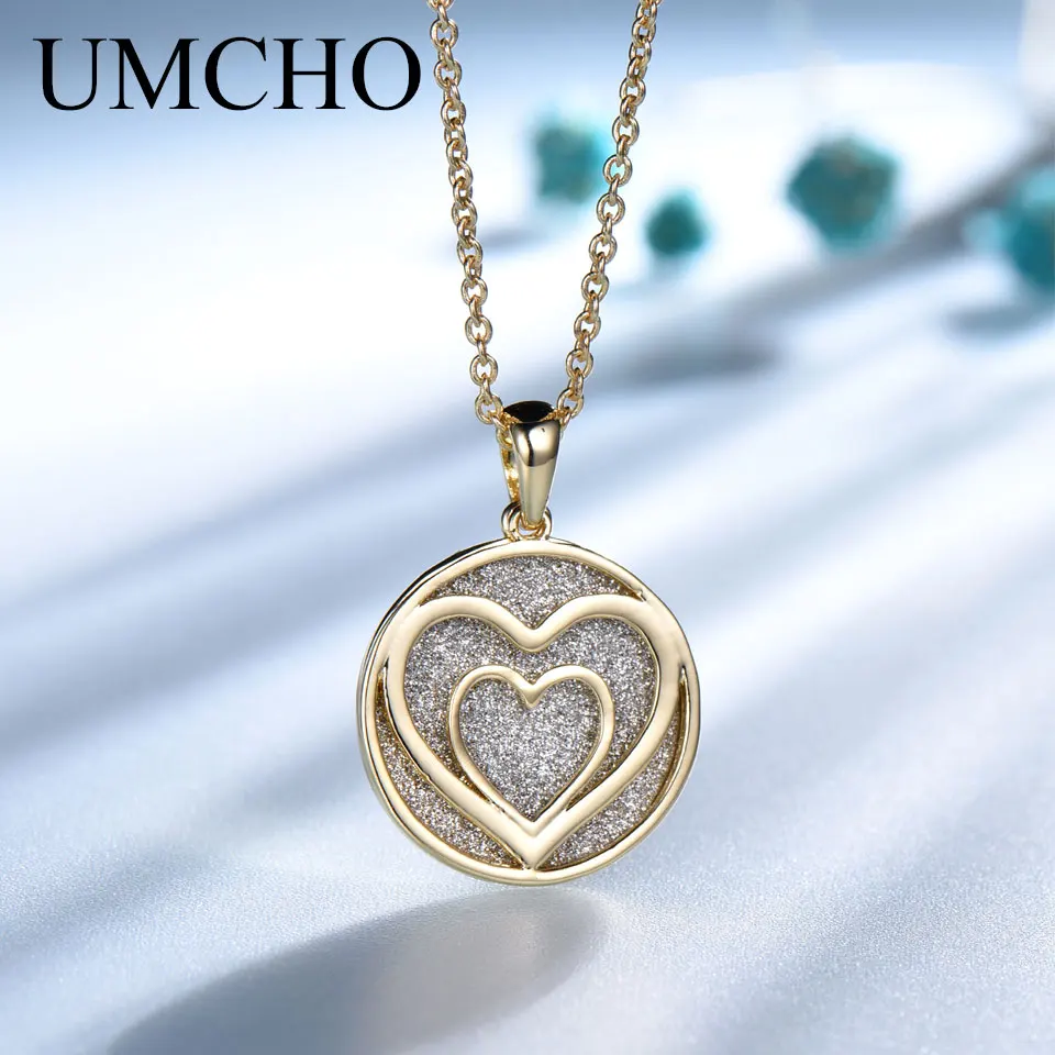UMCHO Solid 925 Sterling Silver Necklace Heart Romantic Pendants & Necklaces For Girls Anniversary Gift With Chain
UMCHO Solid 925 Sterling Silver Necklace Heart Romantic Pendants & Necklaces For Girls Anniversary Gift With Chain