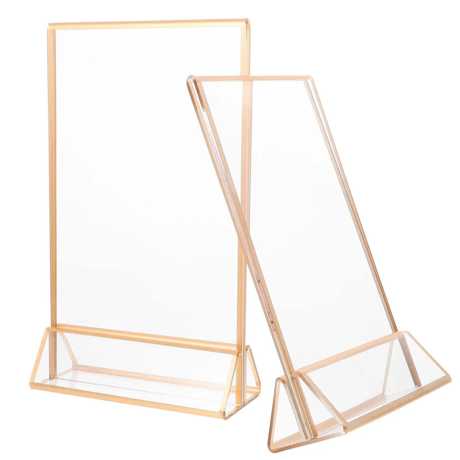 2Pcs Acrylic Number Plate Transparent Display Holder 4X6 5X7 Inch Golden Base Desktop Sign Rack Price Tag Tabletop Holder
2Pcs Acrylic Number Plate Transparent Display Holder 4X6 5X7 Inch Golden Base Desktop Sign Rack Price Tag Tabletop Holder