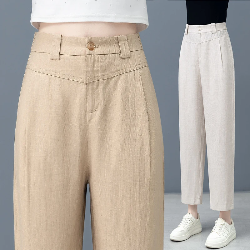 Women's Nine-Quarter Linen Harem Pants2024New summer style thin linen straight-leg cool pants for petite individuals, available
Women's Nine-Quarter Linen Harem Pants2024New summer style thin linen straight-leg cool pants for petite individuals, available