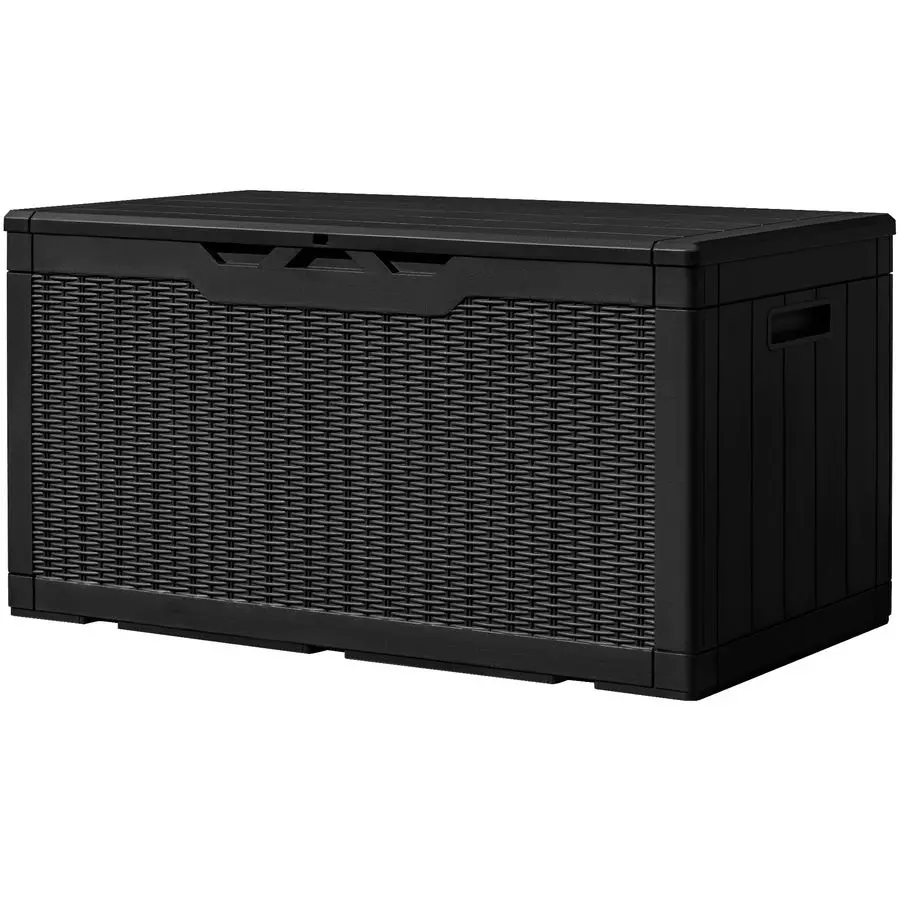 Большой уличный ящик для хранения из полимерной смолы на 100 галлонов, с имитацией плетения из ротанга, для садовой мебели, садового инвентаря, принадлежностей для бассейна
Большой уличный ящик для хранения из полимерной смолы на 100 галлонов, с имитацией плетения из ротанга, для садовой мебели, садового инвентаря, принадлежностей для бассейна