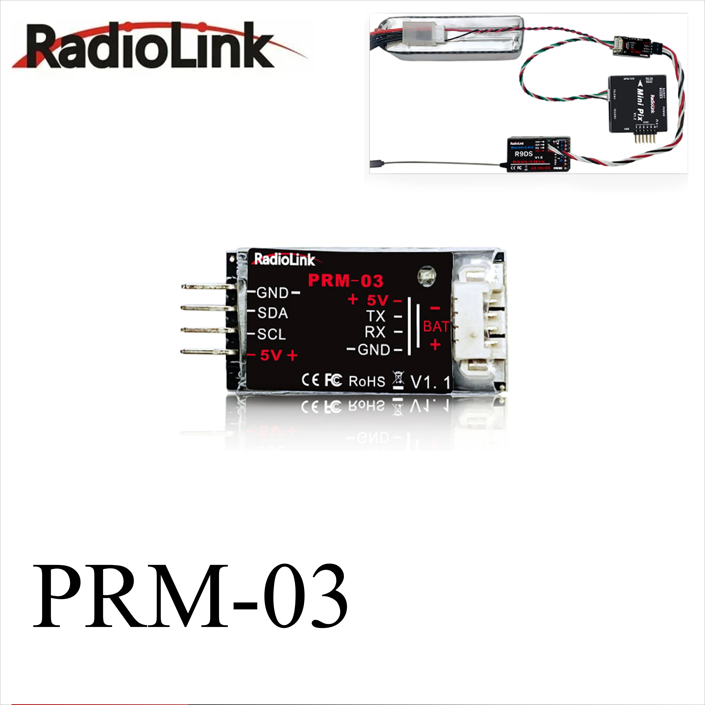 NEWEST Radiolink PRM-03 OSD Telemetry Sensor Return Flight Information Module for AT9 AT9S AT9S Pro AT10 AT10II Transmitter
NEWEST Radiolink PRM-03 OSD Telemetry Sensor Return Flight Information Module for AT9 AT9S AT9S Pro AT10 AT10II Transmitter