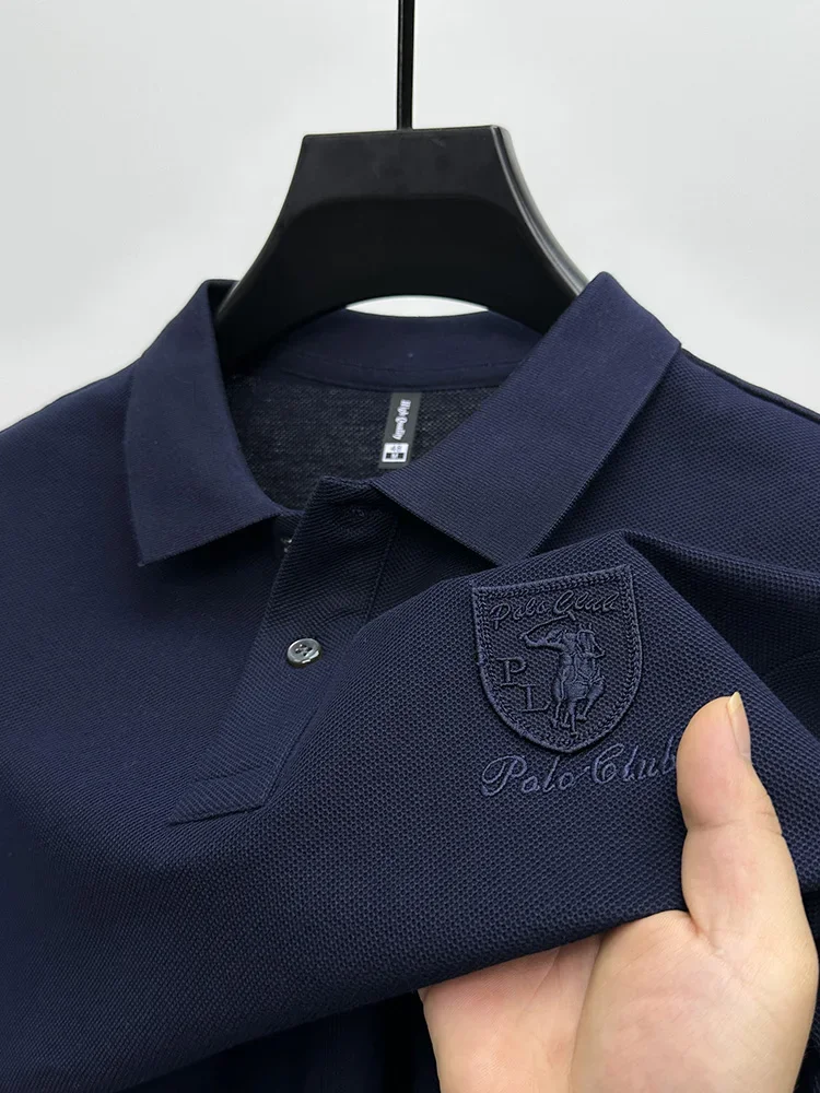 Light Luxury Brand Lapel Men's Short-sleeved High-quality Summer Wear Trendy Shield Embroidered Men's T-shirt Fashion Polo Shirt
Light Luxury Brand Lapel Men's Short-sleeved High-quality Summer Wear Trendy Shield Embroidered Men's T-shirt Fashion Polo Shirt