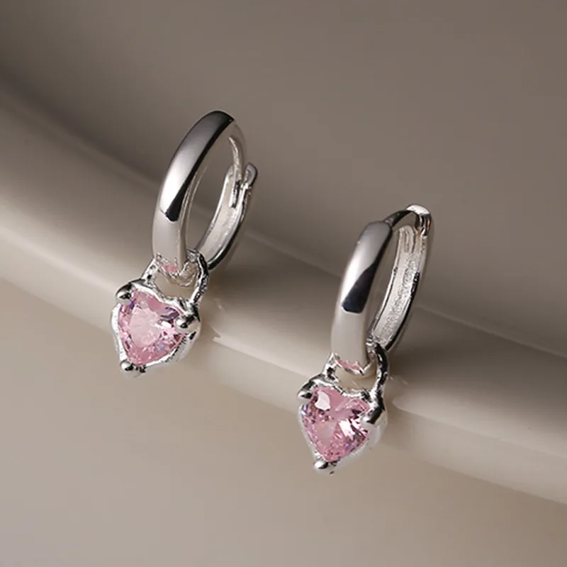 Silvology Real 925 Sterling Silver Pink Zircon Heart Drop Earrings for Women Chic Anti-allergy Small Earrings Minimalist Jewelry
Silvology Real 925 Sterling Silver Pink Zircon Heart Drop Earrings for Women Chic Anti-allergy Small Earrings Minimalist Jewelry
