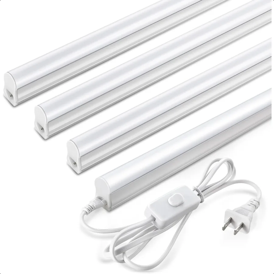 4FT LED Shop Lights 2300LM 6500K Cool White 20W Energy Efficient Linkable Ceiling and Under Cabinet Lighting T5 Integrated Util
4FT LED Shop Lights 2300LM 6500K Cool White 20W Energy Efficient Linkable Ceiling and Under Cabinet Lighting T5 Integrated Util