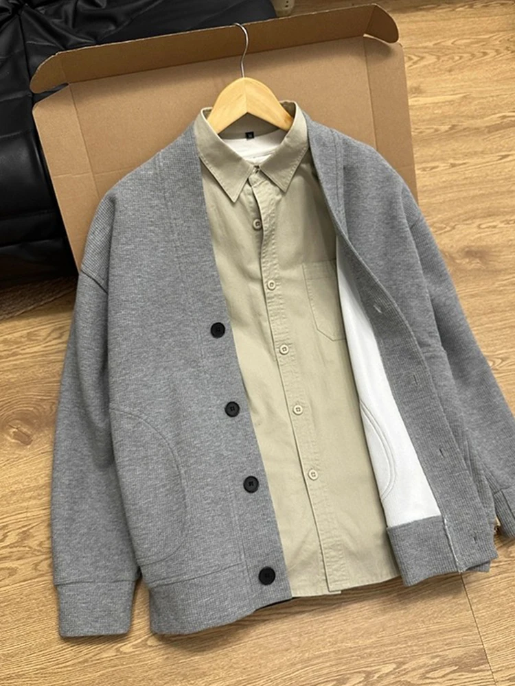 Cleanfit Men's Open Cardigan Sweatshirt Loose Casual Lazy Style No Collar Jacket Autumn New Arrival Comfortable Long Sleeve
Cleanfit Men's Open Cardigan Sweatshirt Loose Casual Lazy Style No Collar Jacket Autumn New Arrival Comfortable Long Sleeve