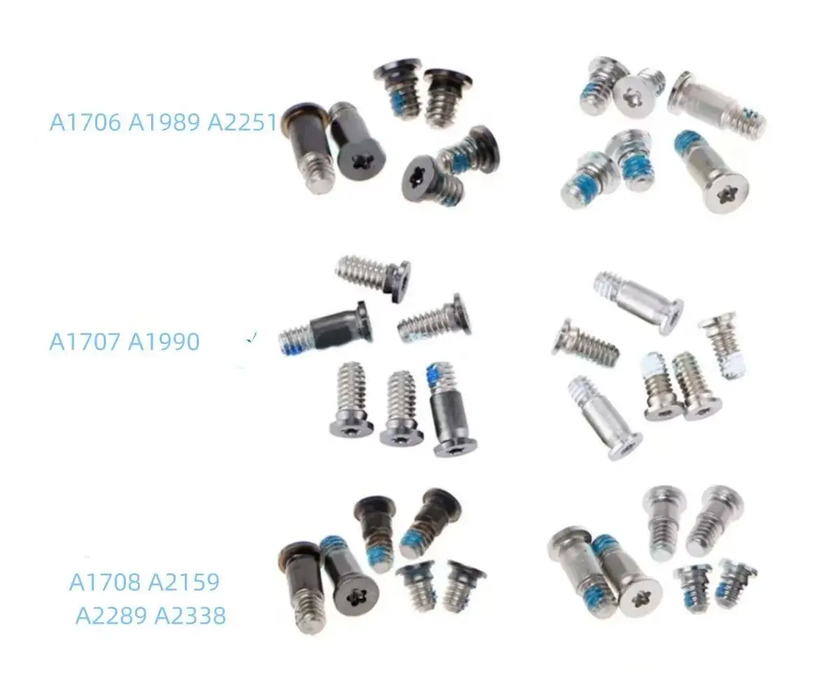 6 шт. A1706 A1989 A2251 A1707 A1990 A1708 A2159 A2289 A2338 Комплект винтов с нижней крышкой и задней крышкой для Macbook Pro 13 "15"
6 шт. A1706 A1989 A2251 A1707 A1990 A1708 A2159 A2289 A2338 Комплект винтов с нижней крышкой и задней крышкой для Macbook Pro 13 "15"