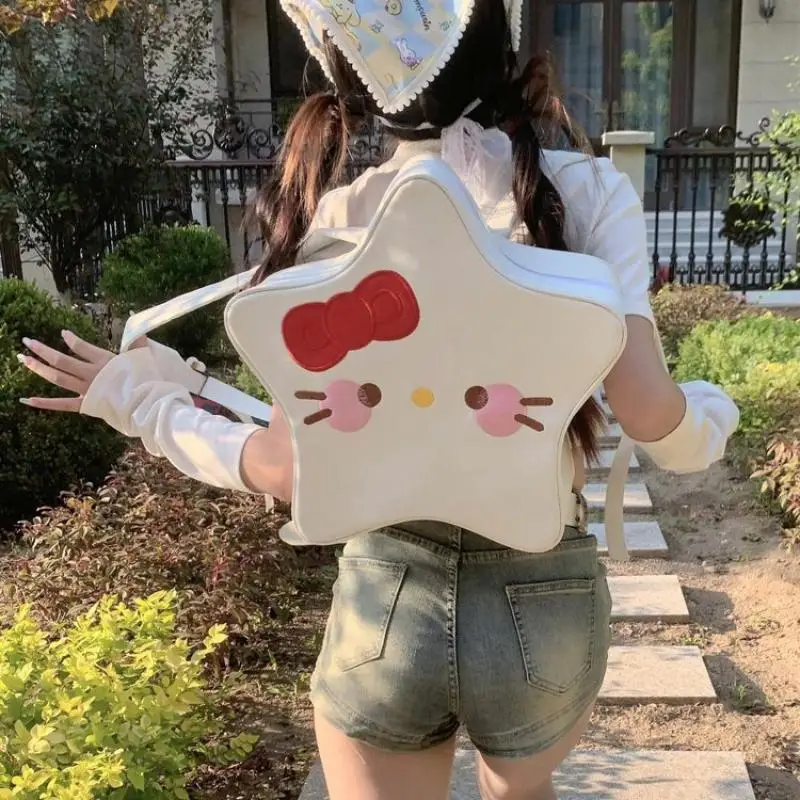 Fashion Five-Pointed Star Hello Kittys Schoolbag Backpack Good-Looking Cute Portable Backpack Waterproof Cartoon Festival Gift
Fashion Five-Pointed Star Hello Kittys Schoolbag Backpack Good-Looking Cute Portable Backpack Waterproof Cartoon Festival Gift