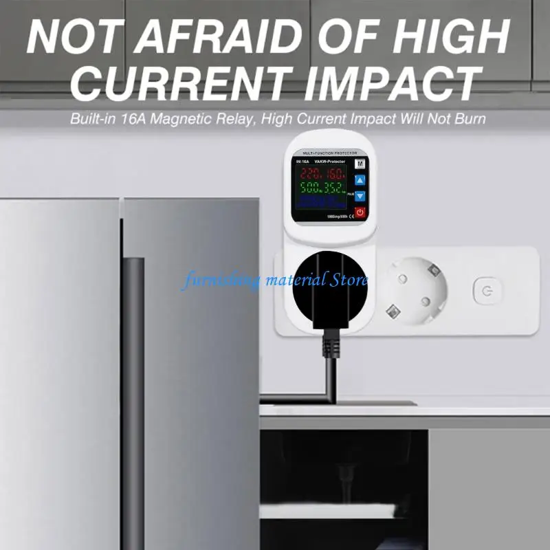 Y5GD Voltages Calibration EU Safety Socket Overcurrent Protections 16A Protector Socket Quick Installation for Home
Y5GD Voltages Calibration EU Safety Socket Overcurrent Protections 16A Protector Socket Quick Installation for Home