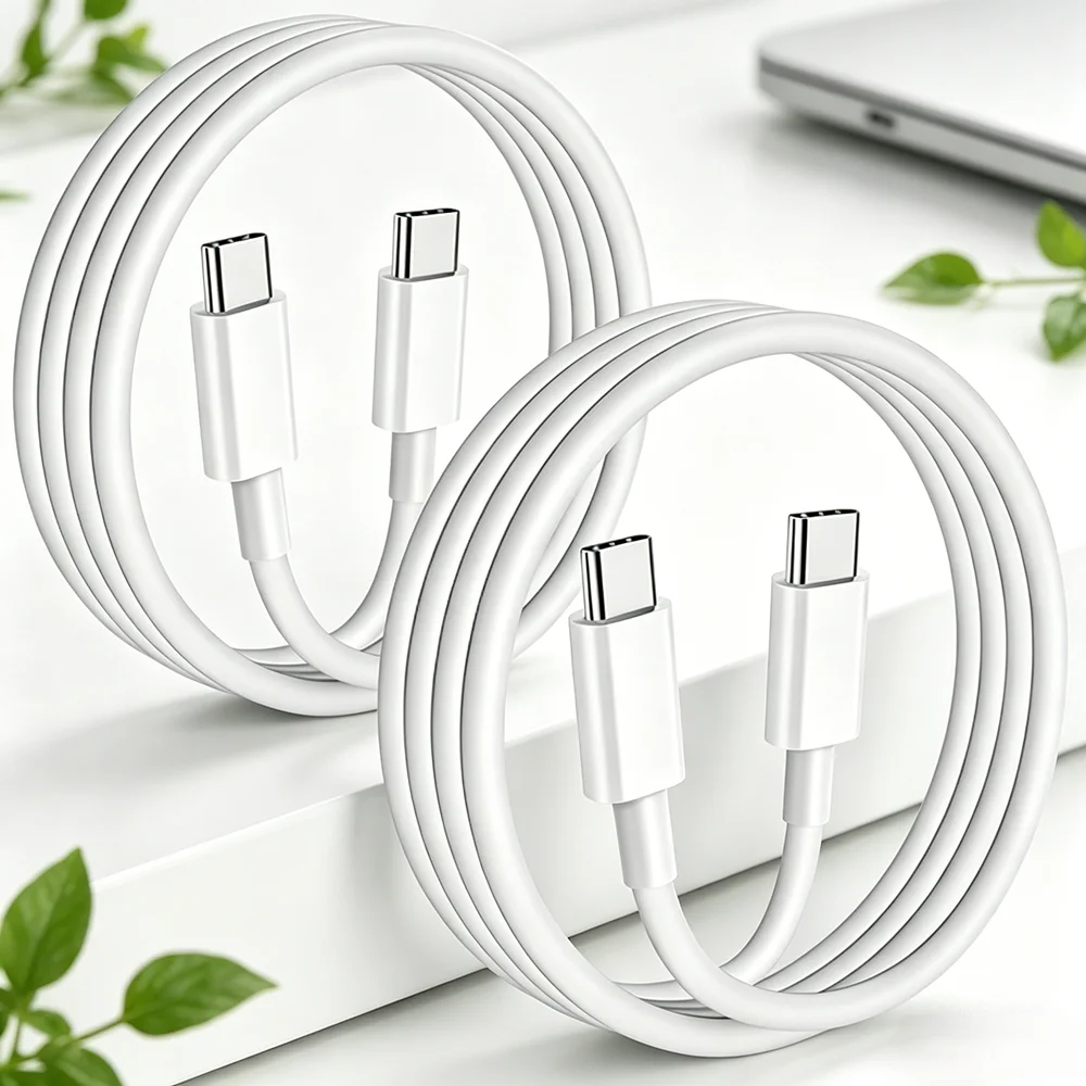 Комплект из 2 шт. USB-C кабелей для зарядки и синхронизации данных, 2 м, с двумя разъемами Type-C, универсальное решение для быстрой зарядки смарт-устройств
Комплект из 2 шт. USB-C кабелей для зарядки и синхронизации данных, 2 м, с двумя разъемами Type-C, универсальное решение для быстрой зарядки смарт-устройств