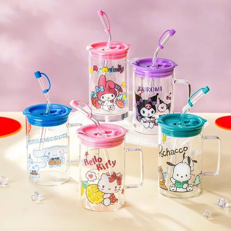 Sanrio Straw Glass Hello Kitty Kuromi My Melody Office Large-capacity Water Cup Summer Home Cold Drink Cup Children's Cute Gifts
Sanrio Straw Glass Hello Kitty Kuromi My Melody Office Large-capacity Water Cup Summer Home Cold Drink Cup Children's Cute Gifts