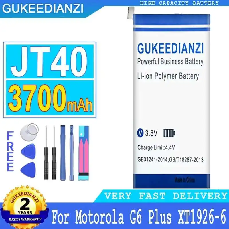For Motorola Moto G6 Plus XT1926-6 XT1926-7 JT40 Long Lasting Mobile Phone Battery 3700mAh High-Efficiency 
For Motorola Moto G6 Plus XT1926-6 XT1926-7 JT40 Long Lasting Mobile Phone Battery 3700mAh High-Efficiency