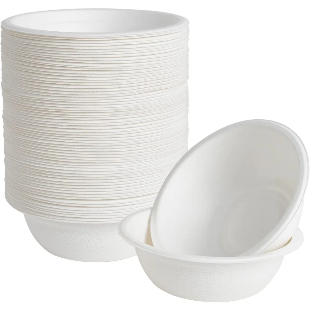 150 Pack 12 Oz Paper Bowls, Disposable Compostable Bowls Heavy-Duty, Biodegradable Soup Bowls Made of Natural Bagasse
150 Pack 12 Oz Paper Bowls, Disposable Compostable Bowls Heavy-Duty, Biodegradable Soup Bowls Made of Natural Bagasse