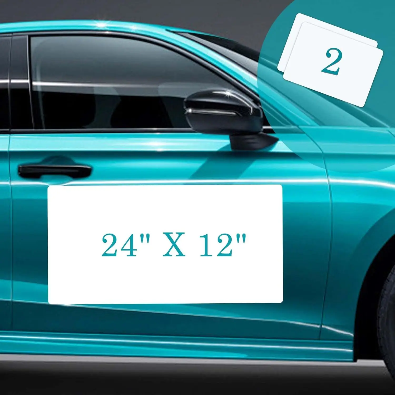 2-Pack Blank Car Magnets, 24x12 Inches with Rounded Corners, Flexible for Vehicle Advertising
2-Pack Blank Car Magnets, 24x12 Inches with Rounded Corners, Flexible for Vehicle Advertising