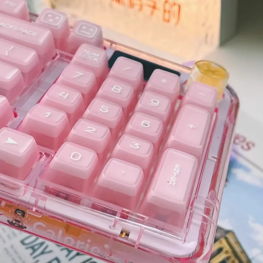PBT Keycaps QXA Peach Blossom Jade Pink Dual Color 140 Keys for 60/64/84/98/108 Mechanical Keyboards
PBT Keycaps QXA Peach Blossom Jade Pink Dual Color 140 Keys for 60/64/84/98/108 Mechanical Keyboards