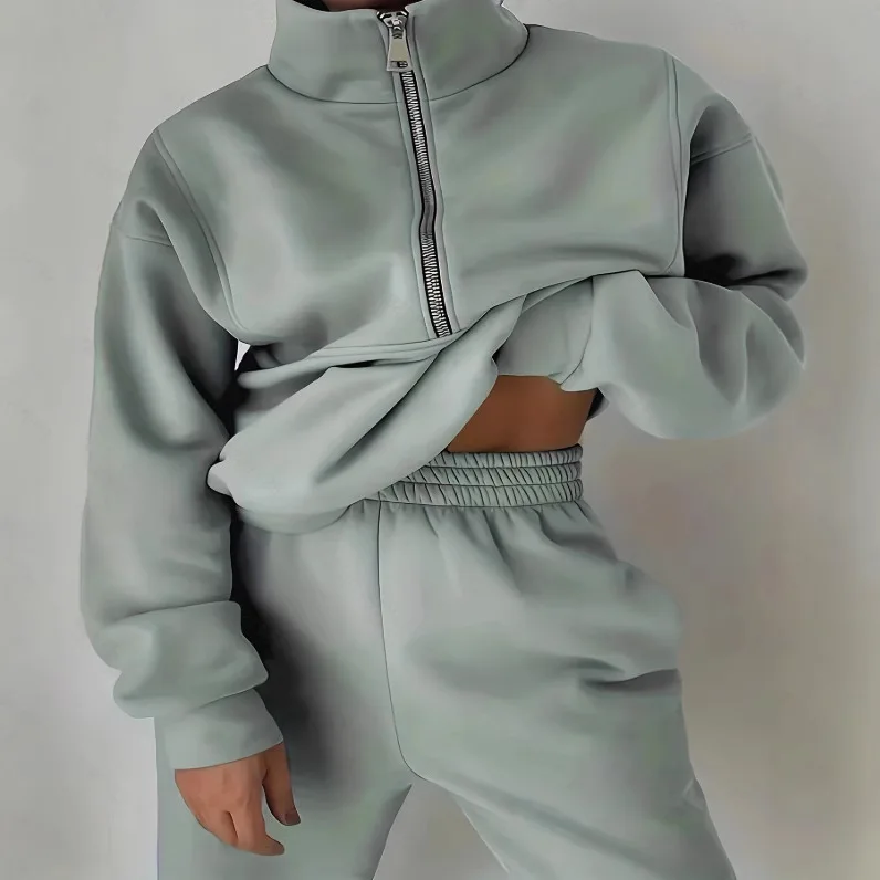 Sports Hoodie Set Women's Autumn Winter Warm Loose Zipper Top + Pants Sweater Two-piece Suit Women Casual Streetwear Sportswear
Sports Hoodie Set Women's Autumn Winter Warm Loose Zipper Top + Pants Sweater Two-piece Suit Women Casual Streetwear Sportswear