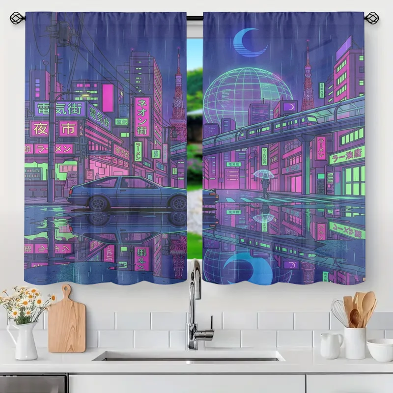 Retro Cyberpunk Anime Tokyo Curtains Neon Cityscape Japanese Window Decor Art Panel Futuristic Anime Style Window Curtain Treatm
Retro Cyberpunk Anime Tokyo Curtains Neon Cityscape Japanese Window Decor Art Panel Futuristic Anime Style Window Curtain Treatm