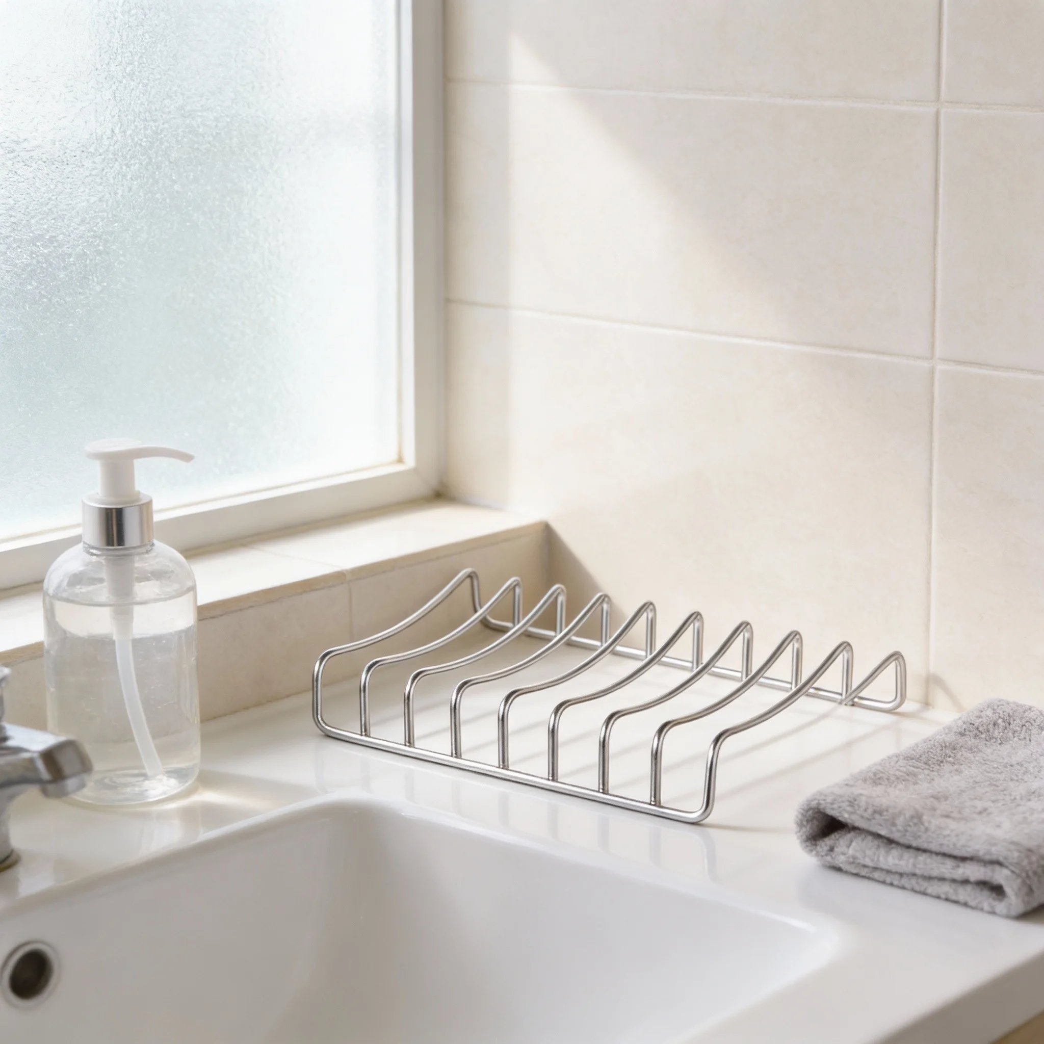 Holder Stainless Steel Drain Design Keeps Dry Bathroom Kitchen Shower Use Tray Storage Rack For Household Organizer Soap
Holder Stainless Steel Drain Design Keeps Dry Bathroom Kitchen Shower Use Tray Storage Rack For Household Organizer Soap