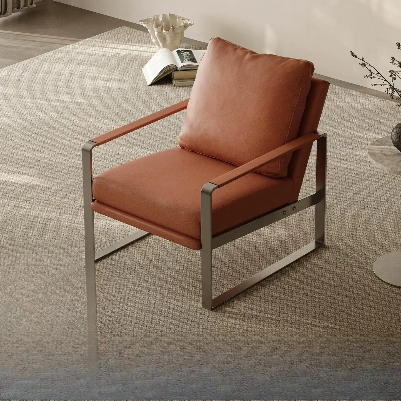 Italian minimalist leisure chair living room stainless steel sofa chair reclining chair modern simplicity
Italian minimalist leisure chair living room stainless steel sofa chair reclining chair modern simplicity