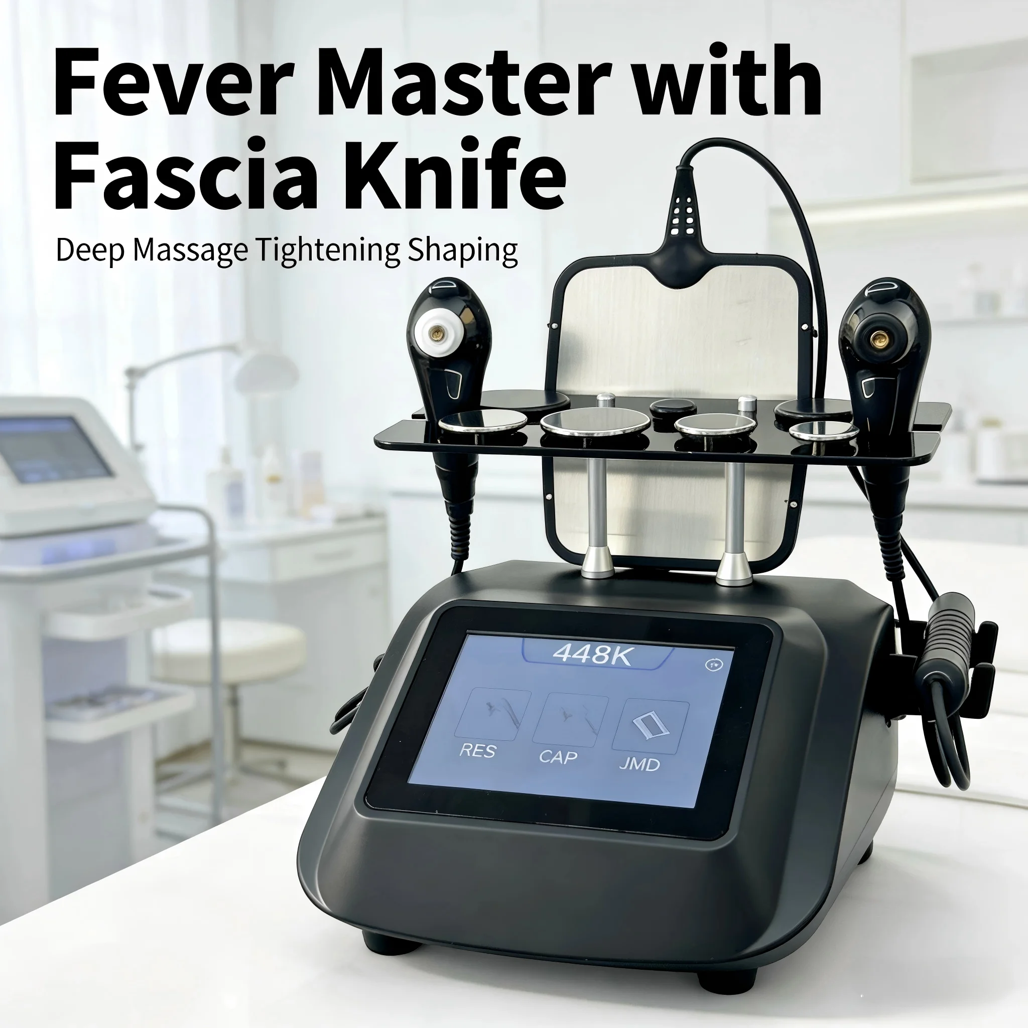 Профессиональный аппарат для глубокого массажа и коррекции фигуры 448K Fever Master Fascia Knife: подтяжка кожи, улучшение формы тела, оборудование для салонов красоты
Профессиональный аппарат для глубокого массажа и коррекции фигуры 448K Fever Master Fascia Knife: подтяжка кожи, улучшение формы тела, оборудование для салонов красоты