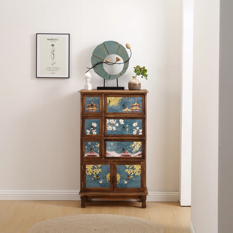 Pastoral solid wood multi-layer storage cabinet retro painted living room sofa corner chest bedroom bedside storage side cabinet
Pastoral solid wood multi-layer storage cabinet retro painted living room sofa corner chest bedroom bedside storage side cabinet
