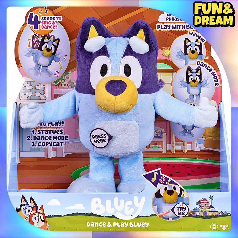 Оригинальная Семейная Игрушка Bluey в стиле бинго, со звуком, плюшевая электрическая танцевальная кукла, детские игрушки, настольное украшение, фигурка в подарок
Оригинальная Семейная Игрушка Bluey в стиле бинго, со звуком, плюшевая электрическая танцевальная кукла, детские игрушки, настольное украшение, фигурка в подарок