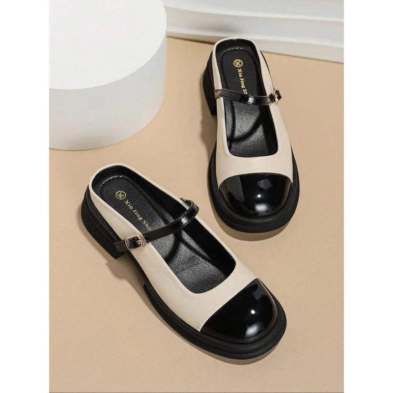 Elegant Nude Mary Jane Mules For Women New Trendy Round Toe Heels Pumps Soft Top-grain Leather Shoes For Party Wear
Elegant Nude Mary Jane Mules For Women New Trendy Round Toe Heels Pumps Soft Top-grain Leather Shoes For Party Wear