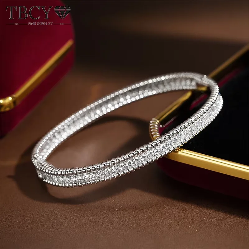 TBCYD 2MM D Color Full Moissanite Bangles For Women GRA Certified S925 Silver Sparkling Diamond Bracelets Luxury Jewelry Gifts
TBCYD 2MM D Color Full Moissanite Bangles For Women GRA Certified S925 Silver Sparkling Diamond Bracelets Luxury Jewelry Gifts