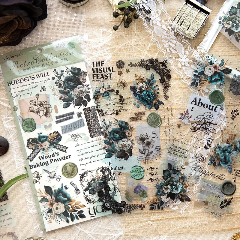 3Pcs Sticker Vintage Lace Feast Material Floral Handbook Decorative Stickers Package Background Scrapbook Cut 217*102MM
3Pcs Sticker Vintage Lace Feast Material Floral Handbook Decorative Stickers Package Background Scrapbook Cut 217*102MM