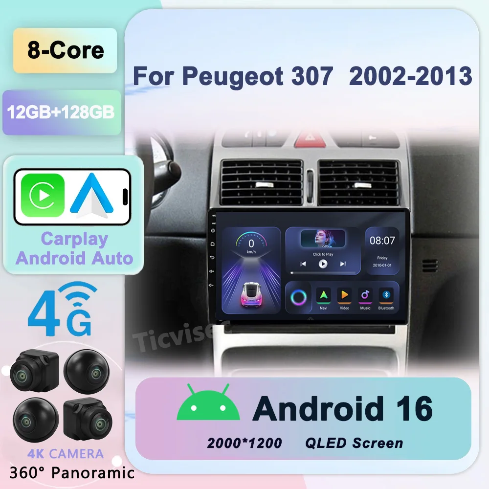 Car Radio Android 16 Gps Navigation Player For Peugeot 307 307CC 307SW 2004-2013 Multimedia Stereo WiFi Video 2din 2 DIN CarPlay
Car Radio Android 16 Gps Navigation Player For Peugeot 307 307CC 307SW 2004-2013 Multimedia Stereo WiFi Video 2din 2 DIN CarPlay