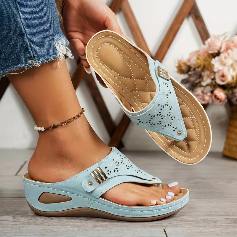 Women Wedge Sandals Thong Flip Flops Cutout Perforated Platform Summer Beach Casual Orthopedic Support Walking Shoes Lady 2026
Women Wedge Sandals Thong Flip Flops Cutout Perforated Platform Summer Beach Casual Orthopedic Support Walking Shoes Lady 2026
