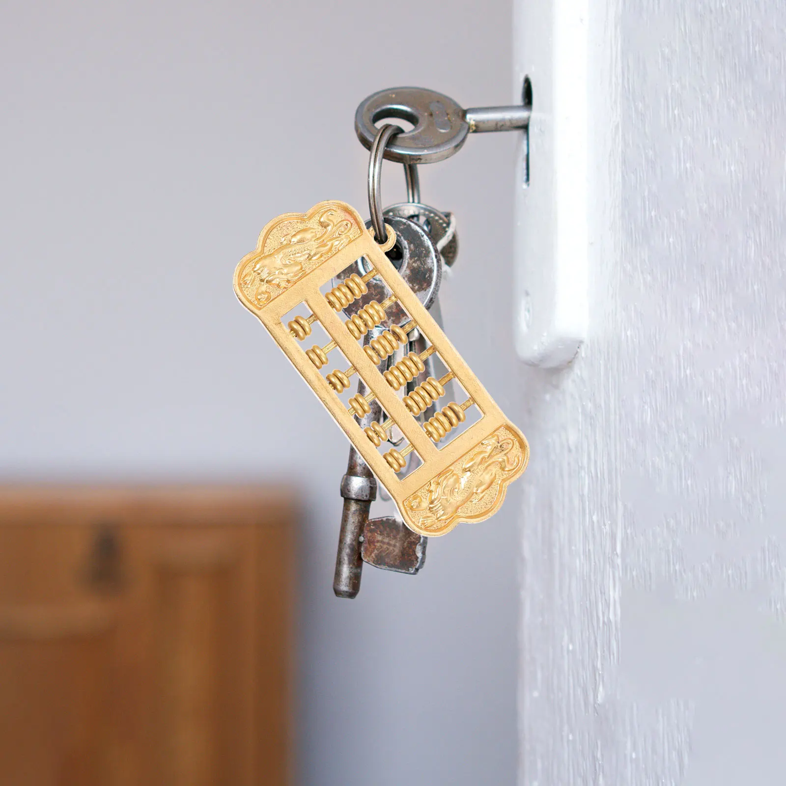 Abacus Key Chain Pendant Creative Keyring Accessories Brass Material Durable Lightweight Dragon Corrosion 
Abacus Key Chain Pendant Creative Keyring Accessories Brass Material Durable Lightweight Dragon Corrosion