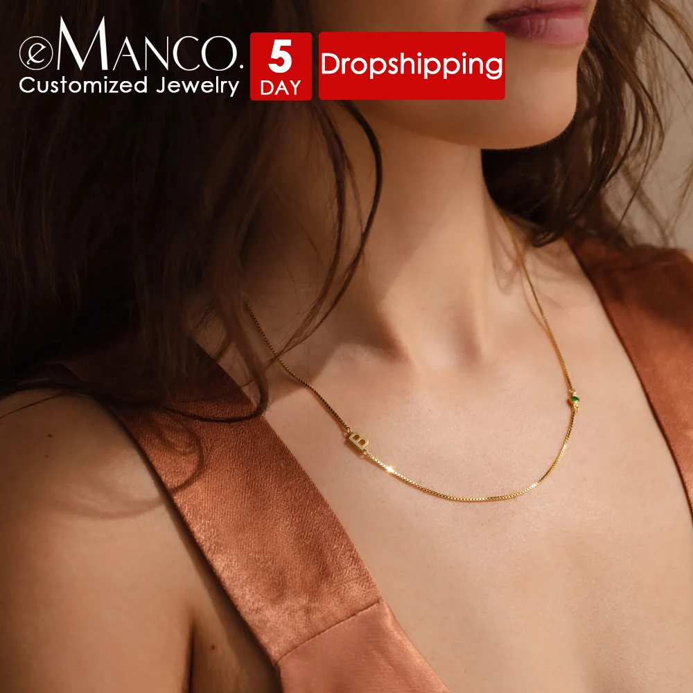 eManco Birthstone Monogram Customized Necklace DIY Name Necklace Stainless Steel Jewelry Birthday Gift
eManco Birthstone Monogram Customized Necklace DIY Name Necklace Stainless Steel Jewelry Birthday Gift