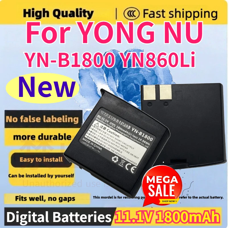 11.1V 1800mAh Flashlight Batteries for YONG NU YN-B1800 YN860Li Accessories & Parts High-quality brand-new battery
11.1V 1800mAh Flashlight Batteries for YONG NU YN-B1800 YN860Li Accessories & Parts High-quality brand-new battery