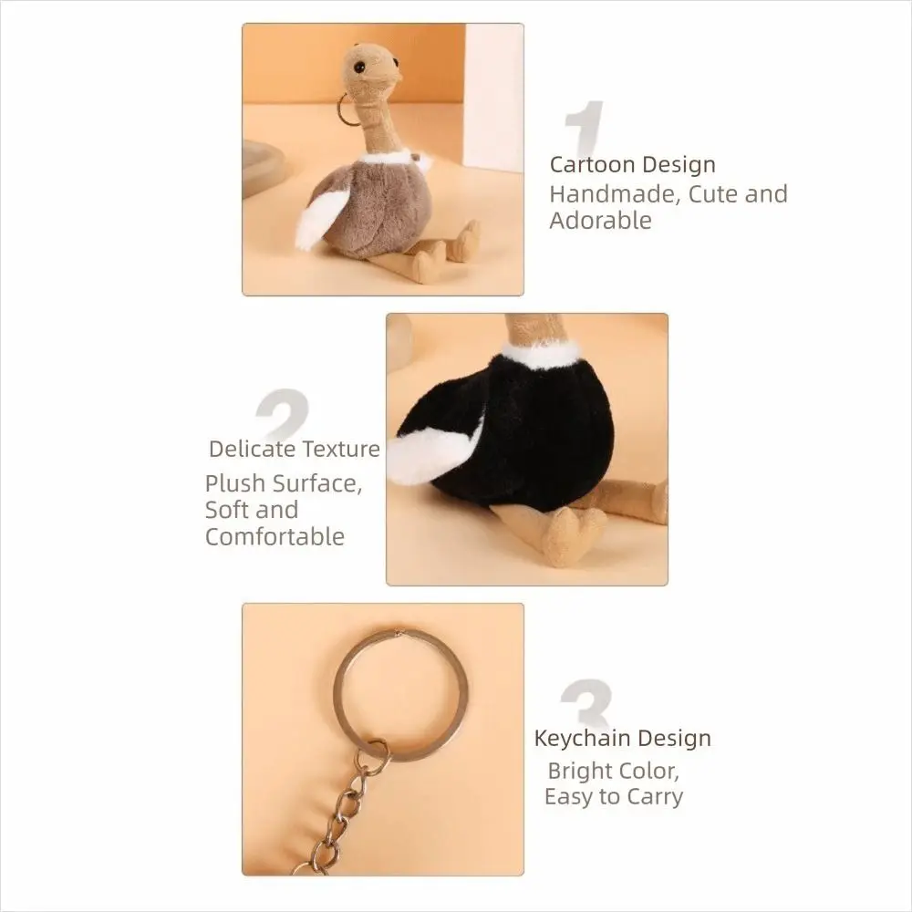 Gift Idea Soft Ostrich Kawaii Style Sweet Style Keychain Cute Design Cartoon Pendant Car Bag Decor
Gift Idea Soft Ostrich Kawaii Style Sweet Style Keychain Cute Design Cartoon Pendant Car Bag Decor