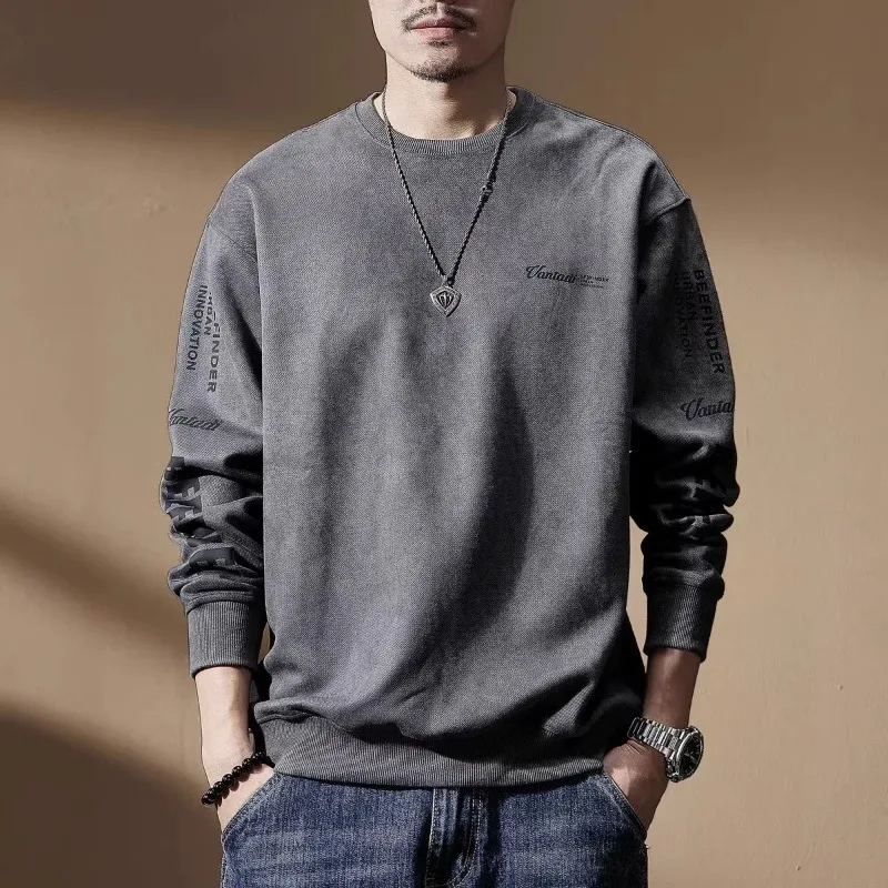 Retro Soft Autumn and Winter Sweatshirt Autumn New Loose Black American Men's Long-sleeved Versatile Top
Retro Soft Autumn and Winter Sweatshirt Autumn New Loose Black American Men's Long-sleeved Versatile Top