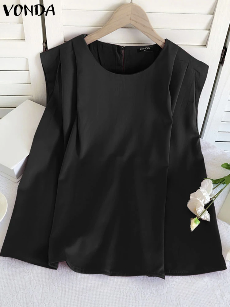 VONDA Women Tank Tops Solid Color Casual Loose Blouse 2025 Summer Beach O Neck Tunic Sleeveles Shirts Female Blusas Oversized
VONDA Women Tank Tops Solid Color Casual Loose Blouse 2025 Summer Beach O Neck Tunic Sleeveles Shirts Female Blusas Oversized