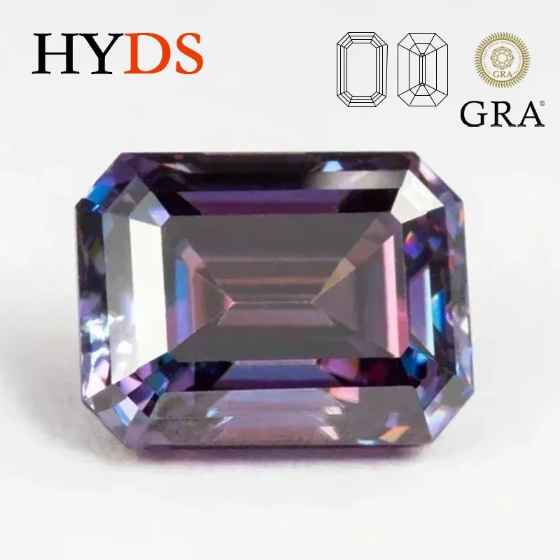 Moissanite Stone Emerald Cut Imperial Purple Color VVS1 Gemstone Charms Beads for DIY Jewelry Rings Making with GRA Certificate
Moissanite Stone Emerald Cut Imperial Purple Color VVS1 Gemstone Charms Beads for DIY Jewelry Rings Making with GRA Certificate